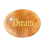 35X45MM Flat Oval Gemstone Pendant Engraved Words for Making Jewelry Lucky Stone DIY Accessories