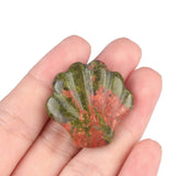 30mm Natural Crystal Shell Figurine | 30mm Natural Gemstone Pocket Stone Party & Home Decor
