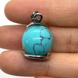 Chakra Healing Crystal Pendant | 16mm Round Gemstone Necklace Energy Jewelry for Stress Relief