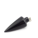Natural Cone Crystal Pendulum With 7 Chakra Bead Chain, Dowsing Divination Healing Gemstone Pendant for DIY Jewelry Making