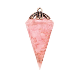 Wholesale Natural Crystal Resin Pendulum | Orgone Hexagonal Cone with Copper Coil for Dowsing & Chakra Healing