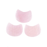 Rose Quartz Crescent Shaped Fragments Scraping Board Gemstone Interior Decoration Gemstone Ornament ; Size : 57X41MM