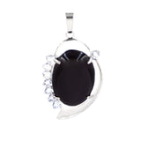Oval Natural Crystal Leaf Pendant for Making Jewelry Chakra Reiki Healing Stone Jewelry for Women, Multiple Gemstone Selection