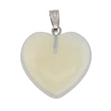 Polished Heart Crystal Stone Pendant Assorted, Natural Gemstone Love Pendants for Jewelry Crafting, Spiritual Energy Healing Pendant Gifts