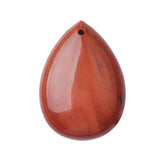 Teardrop Flat Natural Gemstone Pendant, Pre‑Drilled Hole Polished Water Drop Crystal Charm 18×25mm, Mixed Stones DIY Necklace Jewelry‑Making Supply, Reiki Chakra Healing Craft Accessory