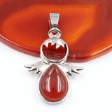 Natural Amethyst Quartz Crystal Angel Silver Alloy Pendant for Necklace Handmade Gemstone Healing Pendants Charm for Jewelry