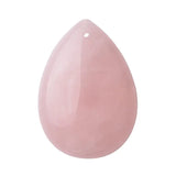 Teardrop Flat Natural Gemstone Pendant, Pre‑Drilled Hole Polished Water Drop Crystal Charm 18×25mm, Mixed Stones DIY Necklace Jewelry‑Making Supply, Reiki Chakra Healing Craft Accessory