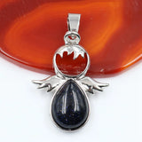 Natural Amethyst Quartz Crystal Angel Silver Alloy Pendant for Necklace Handmade Gemstone Healing Pendants Charm for Jewelry