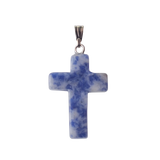 Assorted Natural Quartz Cross Crystal Pendant Handmade Gemstone Healing Charms for Jewelry Making DIY Necklaces 18x25mm Small Religious Cross Spiritual Gift