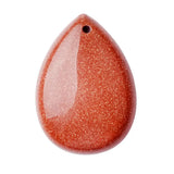 Teardrop Flat Natural Gemstone Pendant, Pre‑Drilled Hole Polished Water Drop Crystal Charm 18×25mm, Mixed Stones DIY Necklace Jewelry‑Making Supply, Reiki Chakra Healing Craft Accessory