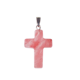 Assorted Natural Quartz Cross Crystal Pendant Handmade Gemstone Healing Charms for Jewelry Making DIY Necklaces 18x25mm Small Religious Cross Spiritual Gift