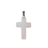 Assorted Natural Quartz Cross Crystal Pendant Handmade Gemstone Healing Charms for Jewelry Making DIY Necklaces 18x25mm Small Religious Cross Spiritual Gift