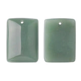 Rectangle Flat Natural Gemstone Pendant, Pre‑Drilled Hole Polished Rectangular Crystal Slab Charm, Mixed Stone Options DIY Necklace Jewelry Making Supply, Reiki Healing Craft Accessory