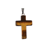Assorted Natural Quartz Cross Crystal Pendant Handmade Gemstone Healing Charms for Jewelry Making DIY Necklaces 18x25mm Small Religious Cross Spiritual Gift