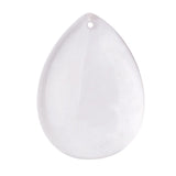 Teardrop Flat Natural Gemstone Pendant, Pre‑Drilled Hole Polished Water Drop Crystal Charm 18×25mm, Mixed Stones DIY Necklace Jewelry‑Making Supply, Reiki Chakra Healing Craft Accessory