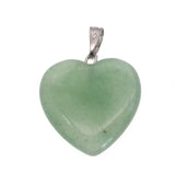 Polished Heart Crystal Stone Pendant Assorted, Natural Gemstone Love Pendants for Jewelry Crafting, Spiritual Energy Healing Pendant Gifts