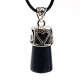 Natural Crystal Trapezoidal Pendant Necklace Mixed Colors Healing Stone Charm Necklace for Women Men Spiritual Energy Jewelry Gift