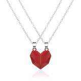 Magnetic Heart Necklace for Couples • Romantic Valentine's Day Anniversary Gift • Distance Matching Jewelry Set