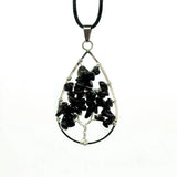 Tree of Life Birthstone Sterling Silver Pendant Necklace Jewelry  Natural Healing Crystals Quartz  Necklace for unisex