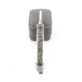 Natural Crystal Chip Glass Bottle Wand Pendant, Reiki Chakra Healing Crystal Point Wand Charm for Necklace Jewelry Making Meditation