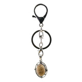 Oval Gemstone Pendant Keychain KC1502