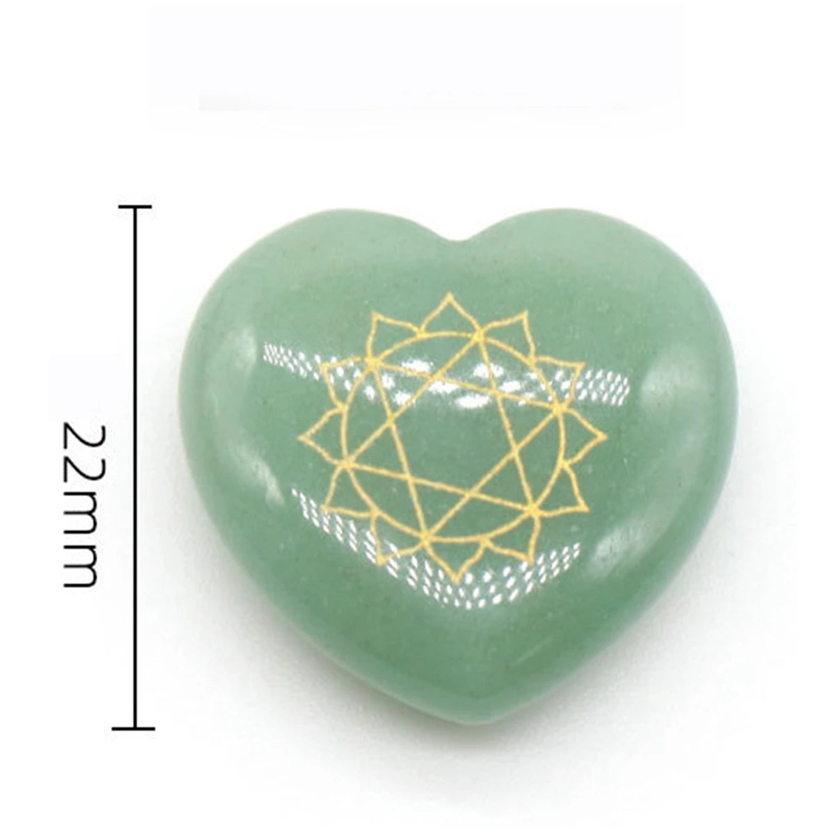 7 Chakra Heart-Shaped Healing Crystals Set Engraved Symbol for Reiki, Meditation & Spiritual Balance #SP1876