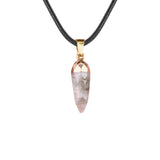 Faceted Chili Gemstone Pendant Necklace SN1871G Hand-Carved Protection Amulet 45CM Black Cord