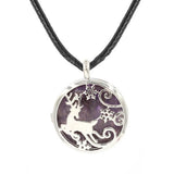 Reindeer Snowflake Hollow Pendant Silver Plated Natural Crystal Inlay Christmas Charm for Jewelry Making
