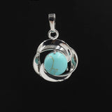 Crystal small flower pendant necklace is popular in Europe and America Pressed Flower Circle Frame Pendant with Yellow Gold