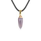 Faceted Chili Gemstone Pendant Necklace SN1871G Hand-Carved Protection Amulet 45CM Black Cord