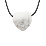 Crystal Pendant Heart NecklaceNatural Rose Quartz Crystal Healing Stone necklace Love Heart Shaped Chakra Reiki Pointed Gemstone