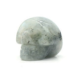 Halloween Skull Crystal Carving | Natural Unakite Healing Stone Figurine for Gothic Home Decor & Gift