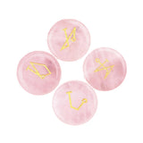 25mm Natural Crystal Angel Symbol Stones | 4 Archangel Rune Healing Ornament Set