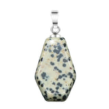 Gemstone Coffin Pendant for Making Jewelry Handmade Craved 19x30mm Halloween Gothic  #SP11378 Crystal Charm