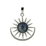 Vintage Sun Burst Gemstone Charm - Spiritual Healing Crystal Pendant Jewelry