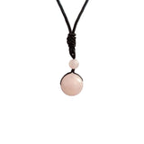 Natural Stone Ball Pendant Necklace 7 Chakra Healing Crystal Necklace Pendant Rope Necklace Handmade Crystal Charm Jewelry