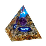 12 Constellation Gemstone Solar Sphere Orgone Pyramid 60MM for Home Office Feng Shui Decor & Spiritual Gifts