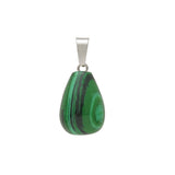 Natural Crystal Teardrop Pendant Necklace, Polished Gemstone Water Drop Sweater Chain for Women, Healing Stone Jewelry