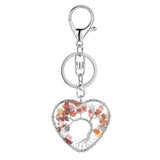 Tree of Life Chakra Key chain Pendant Heart-Shaped 7 Chakras Natural Gemstone Handmade key chain for Women Men