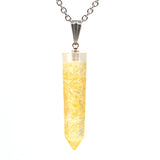 Crystal Gravel Pendant Amethyst Pendant Hexagonal Column Women's Fashion Hexagonal Natural Crystal Quartz Healing Necklace