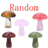 Natural Crystal Mushroom Carving Figurine | Mini Gemstone Mushroom Charm Pendant | Cottagecore Witchy Room Decor & Crystal Healing Stone