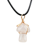 Bohemian Mushroom Crystal Necklace | 15×20mm Gemstone Pendant Vacation & Party Gift