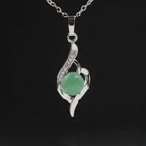 Letter N Heart Crystal Pendant necklace jewelry chakra charm healing quartz for women and girl