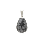 Natural Crystal Teardrop Pendant Necklace, Polished Gemstone Water Drop Sweater Chain for Women, Healing Stone Jewelry