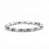 4MM Cube Gemstone Beads Hematite Stretch Bracelets for Women men