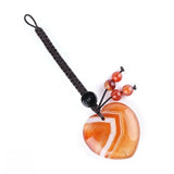 Fashional Gemstone Droplet Shaped Special Hand Engraved Pendant Woven Rope Keychain Bag Keychain Pendant Keychain Love Gift