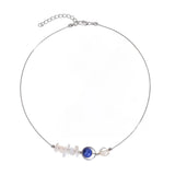 12 Zodiac Sign Crystal Chip Necklace | Minimalist Natural Stone Pendant with Copper Chain