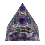 Gemstone Solar Sphere Orgone Pyramid 60MM for Home Office Feng Shui Decor & Spiritual Gifts