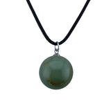 20mm Natural Crystal Sphere Pendant With Black Wax Cord, Round Gemstone Ball Chakra Healing Necklace Charms For DIY Jewelry Making & Friendship Gift