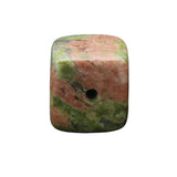 20mm Gemstone Square Incense Holder | Perforated Crystal Base for Sticks & DIY Jewelry